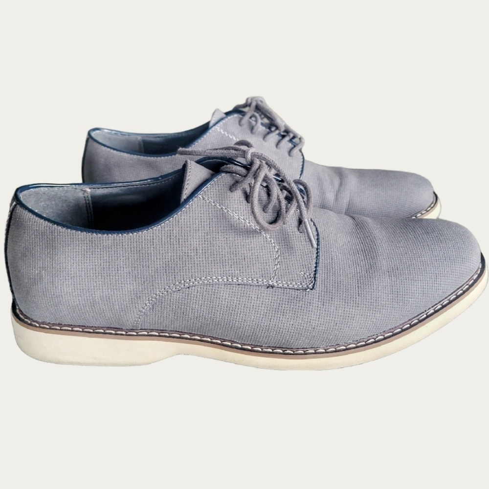 Steve Madden \ Men's David Nubuck Leather Oxford Shoes / Dove Grey / 10.5 - Picture 1 of 9